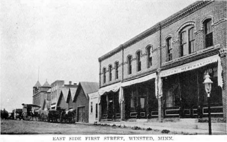 East side of First Street, Winsted Minnesota, 1915