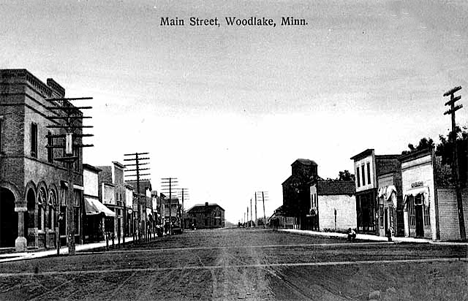Main Street, Wood Lake Minnesota, 1909