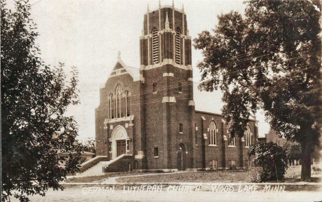 German Lutheran Church, Wood Lake Minnesota, 1920's
