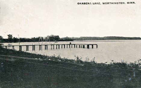 Okabena Lake, Worthington Minnesota, 1912