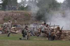 Southern troops fight for their lives. Photo provided by Craig Grantz in 2012.
