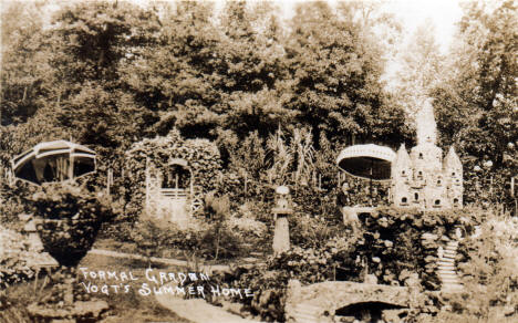 Formal Garden, Vogt's Summer Home, Aitkin Minnesota, 1930's