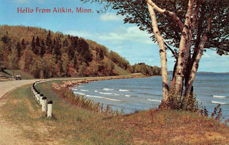 US Highway 169 near Aitkin Minnesota, 1950's