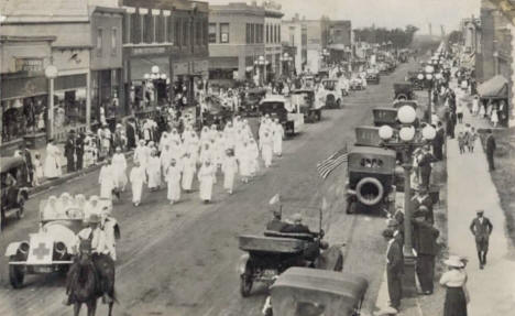 Red Cross in Parade, Aitkin Minnesota, 1918