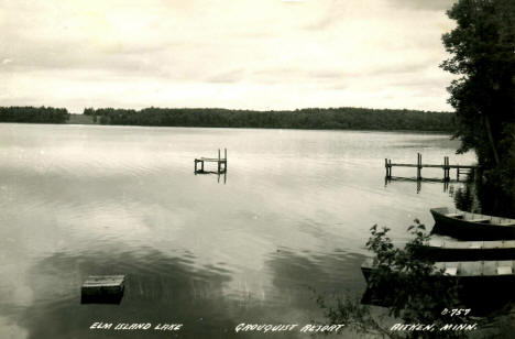Grouquist Resort on Elm Island Lake near Aitkin Minnesota, 1940's