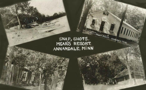 Snapshots, Mear's Resort, Annandale Minnesota, 1923