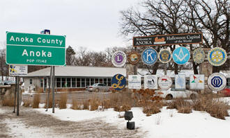Welcome sign, Anoka Minnesota