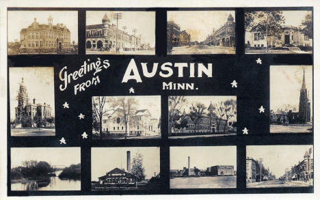 Multiple scenes, Austin Minnesota, 1908