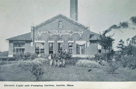 Electric Light and Pumping Station, Austin Minnesota, 1918