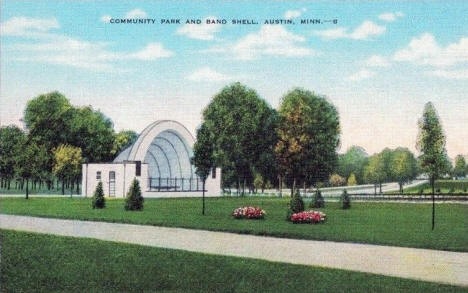 Community Park Band Shell, Austin Minnesota, 1940's