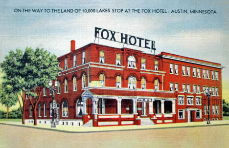 Fox Hotel, Austin Minnesota, 1939
