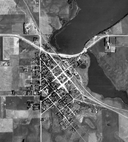 Aerial photo, Balaton Minnesota, 1938