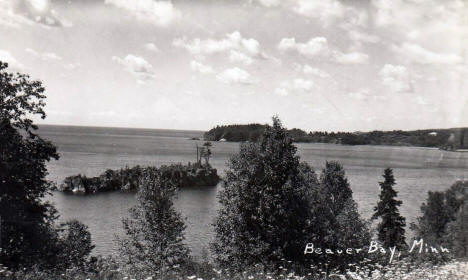 View of Lake Superior, Beaver Bay Minnesota, 1950's