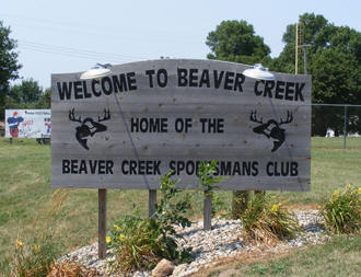 Welcome sign, Beaver Creek Minnesota