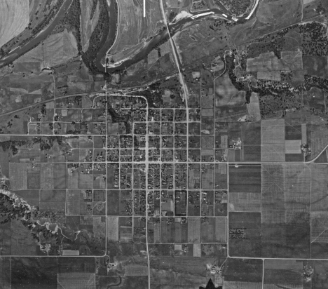 Aerial photo, Belle Plaine Minnesota, 1937