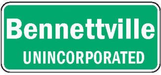 Bennettville Minnesota population sign