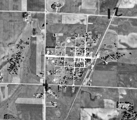 Aerial view, Bowlus Minnesota, 1955