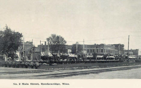 Main Street, Breckenridge Minnesota, 1910's