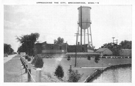 Utility Plant and Water Tower, Breckenridge Minnesota, 1940's
