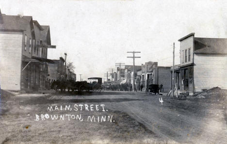 Main Street, Brownton Minnesota, 1910