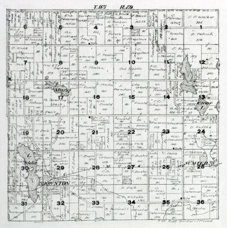 Plat map, Sumter Township, McLeod County, Minnesota, 1916