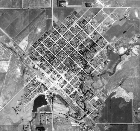 Aerial view, Canby Minnesota, 1938