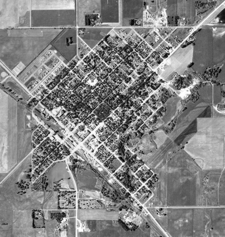 Aerial photo, Canby Minnesota, 1955
