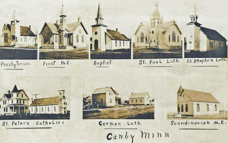 Churches of Canby Minnesota, 1908