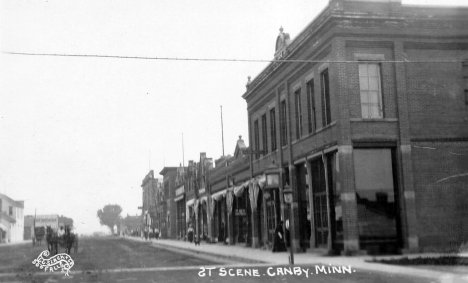 Street scene, Canby Minnesota, 1910's