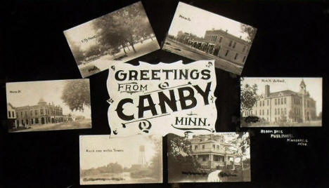 Greetings from Canby Minnesota, 1908