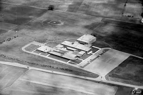 Aerial view, School, Chaska Minnesota. 1969
