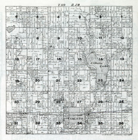 Plat map, Cokato Township, Wright County Minnesota, 1916