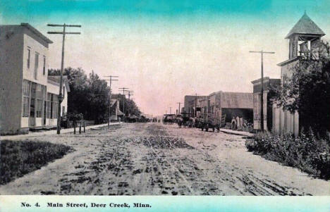 Main Street, Deer Creek Minnesota, 1913