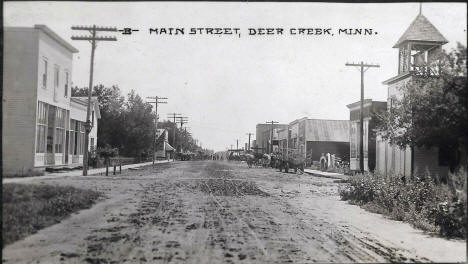 Main Street, Deer Creek Minnesota, 1908