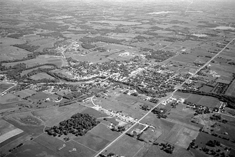Aerial view, Delano Minnesota, 1975