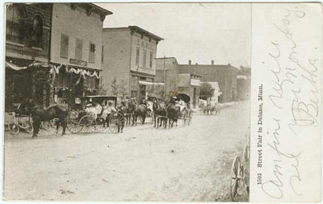 Street fair, Delano Minnesota, 1905