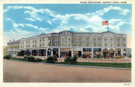 Hotel Graystone, Detroit Lakes Minnesota, 1930's