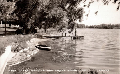 Lake scene near Detroit Lakes Minnesota, 1930's