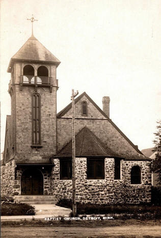 Baptist Church, Detroit Minnesota, 1910's