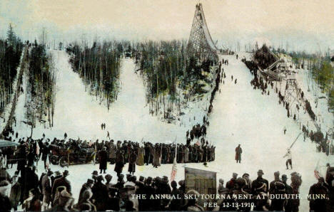 The Annual Ski Tournament at Duluth Minnesota, February 1910