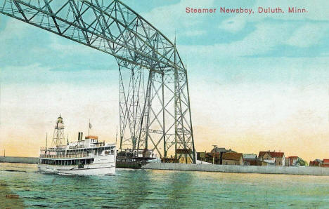 Steamer 'Newsboy', Duluth Minnesota, 1909