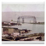 1905 Duluth Harbor and Aerial Lift Bridge Tile Coaster