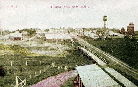 Birds eye view, Echo Minnesota, 1913