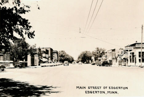 Main Street, Edgerton Minnesota, 1950's