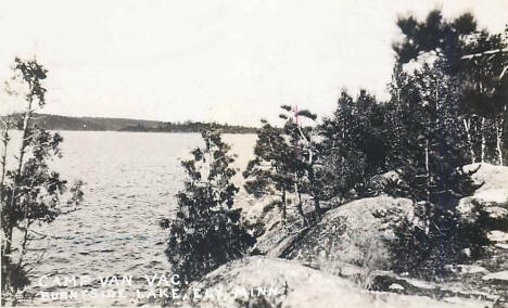 View from Camp Van Vac on Burntside Lake, Ely Minnesota, 1935