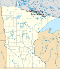 Location of Ericsburg Minnesota
