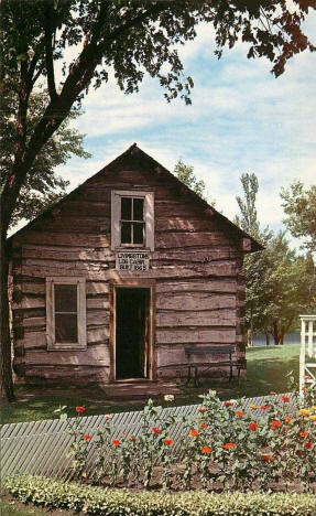Livingston Log Cabin, Fairmont Minnesota, 1960's
