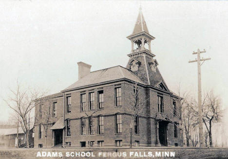 Adams School, Fergus Falls Minnesota, 1910's