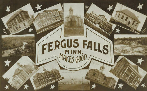 Multiple scenes, Fergus Falls Minnesota, 1910's