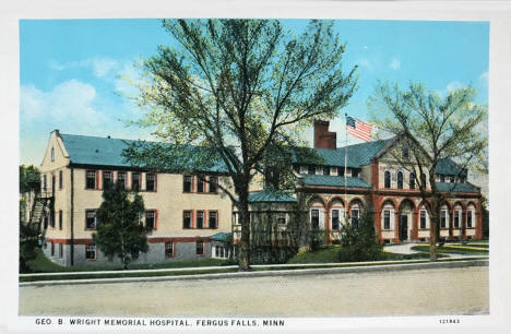 George B. Wright Memorial Hospital, Fergus Falls Minnesota, 1920's